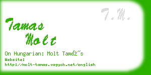 tamas molt business card